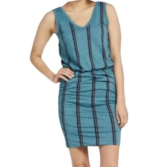 sundry ruched tank dress Sundry pink racer back ruched tank dress size